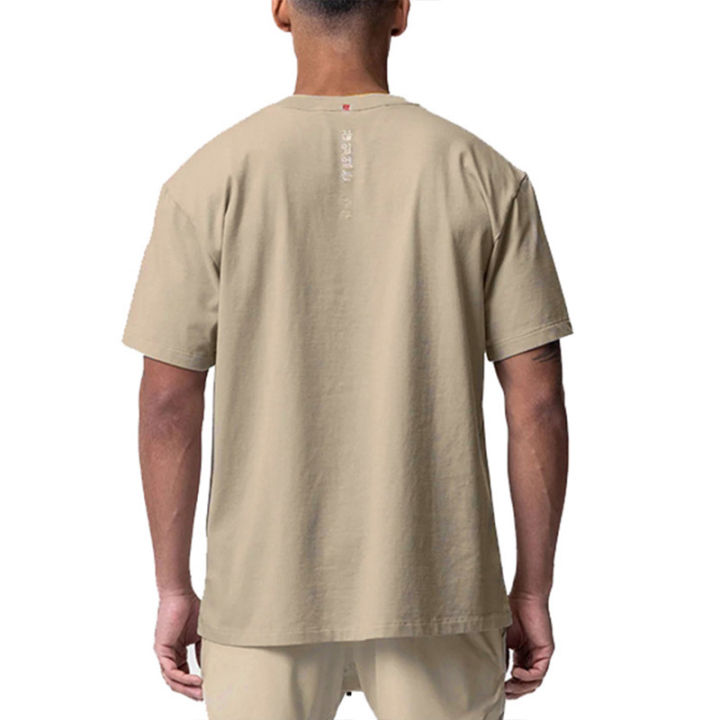 asrv-เสื้อยืดผู้ชาย-เสื้อผ้าผู้ชาย-t-shirt-for-men-เสื้อยืดผ้าฝ้ายผู้ชายย้อนยุคไฮสตรีทเสื้อแขนสั้นเสื้อเสื้อยืดลายปักหลวมแบรนด์เนมสำหรับฤดูร้อน