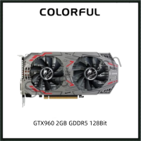 USED COLORFUL GTX960 2GB GDDR5 128Bit GTX 960 Gaming Graphics Card GPU