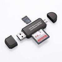 2 In 1 USB เครื่องอ่านการ์ด OTG USB2.0แฟลชไดร์ฟความเร็วสูงใช้ได้กับโทรศัพท์แอนดรอยด์ทั่วไป OTG TF แผงขยายสัญญาณเครื่องอ่านการ์ดต่อส่วนหัวของคอมพิวเตอร์