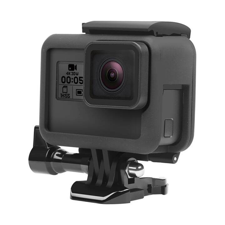 เคสกรอบกันกระแทกถ่ายภาพสำหรับ-gopro-hero-7-6-5กล้องแอ็กชันสีดำอุปกรณ์เสริมสำหรับที่ยึดปลอกหุ้มป้องกันขอบสำหรับ-go-pro-7-6-5