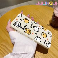 Jjlingji เคสสำหรับ Realme XT เคส X2 Realme ลายการ์ตูนน่ารักเคสโทรศัพท์ดีไซน์ใหม่บางสร้างสรรค์ลายกระต่ายเคสป้องกันขอบสี่เหลี่ยมเคสนิ่มเคสปลอกซิลิโคนเคสกันกระแทก