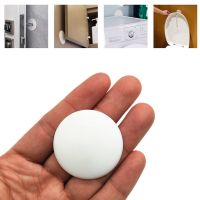 Door Knob Wall Shield 6pcs Self Adhesive doors stopper Wall Protector White Round Soft Rubber door handle bumper Muffler Pad Decorative Door Stops