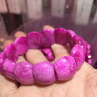 Shu Jilai สร้อยข้อมือกำไลข้อมือหยกสีม่วง Sgilite สร้อยข้อมือหยกผู้หญิงเชอร์รี่สร้อยข้อมือดอกไม้บาน