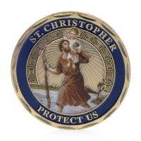 ส่งฟรี St.christopher นักบุญอุปถัมภ์ของนักเดินทางคอลเลกชันความท้าทายที่ระลึก