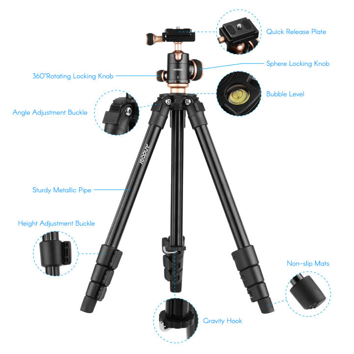 ขายร้อน-cod-kkmoon-ขาตั้งสามขาเบ็ดเสร็จขาตั้งกล้อง-q160sa-แบบพาโนรามาขาตั้งกล้องสามขาสำหรับกล้อง-dslr-ได้ปรับความสูงได้พกพาได้กล้องดิจิตอลโปรเจ็คเตอร์ขนาดเล็กถ่ายวิดีโอ