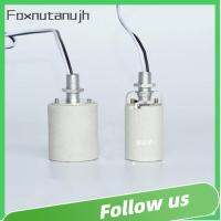 FOXNUTANUJH เซรามิกส์ ฐานโคมไฟ E14 สกรูสกรูยึด ทนความร้อนทน ซ็อกเก็ตไฟ อุปกรณ์ติดตั้งไฟ พร้อมสายเคเบิล ที่ยึดไฟ บ้านในบ้าน