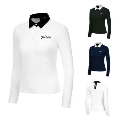 New Product Golf Clothing New Ladies Long Sleeve Comfortable Casual Sports POLO Shirt Top XXIO Titleist Malbon Amazingcre SOUTHCAPE Honmaↂ☍