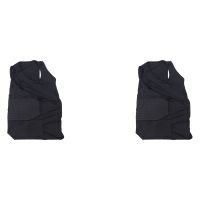 2X Mens Rib Protector Padded Vest Compression Shirt Training Vest with 3-Pad for Football Soccer L