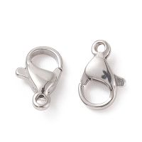 1Box 304 Stainless Steel Lobster Claw Clasps Stainless Steel Color 10x6x3mm Hole: 1mm about 100pcs/box