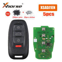 Ocmn 5ชิ้นล็อต xhorse XSADJ1EN 315MHz433MHz868MHz Smart Key xhors SE VVDI 754J Smart REMOTE Key สำหรับ Audi A6L Q5 A8L พร้อม Key SHELL cnsm