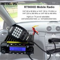 Retevis เครื่องรับส่ง VHF วิทยุรถถือได้ RT-9000D 66-88Mhz (หรือ UHF) 60W 200CH เครื่องส่งรับวิทยุ + ลำโพงไมโครโฟน + สายโปรแกรม J46