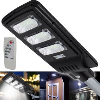 โคมไฟถนน LED Street Light Solar Sensor 60W แสงสีขาว Solar Cell Solar Light โซล่าเซลล์