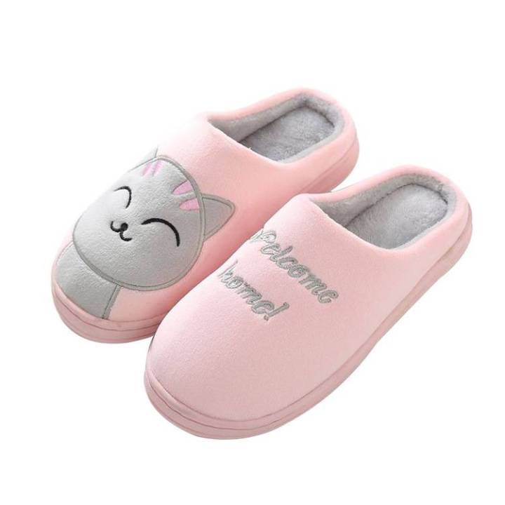 พร้อมส่ง-slippers-รองเท้าสลิปเปอร์-แมวขนนุ่ม-รองเท้าแฟชั่น-รองเท้าใส่ในออฟฟิต-กันลื่น-ใส่ในบ้าน-หรือ-ใส่ที่ทำงาน