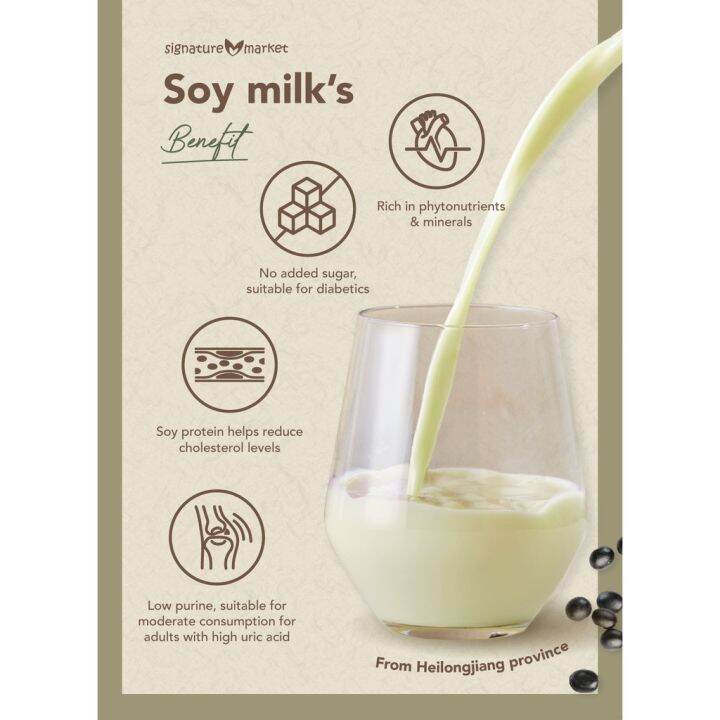 Signature Market Organic Black Soy Milk (No Added Sugar) (500g