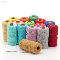 ▩ 100m/Roll Macrame Cord Cotton Twine Thread String DIY Wall Hanging Basket Crafts Bohemian Wedding Party Decor Gift Wrapping Rope