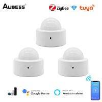 Aubess 3ชิ้น Zigbee PIR Motion Sensor ไร้สายอินฟราเรดเซ็นเซอร์ร่างกายมนุษย์สมาร์ท Home Security ตรวจจับสมาร์ทชีวิต /Tuya App การควบคุมระยะไกลปลุกสมาร์ทฉากเชื่อมโยง