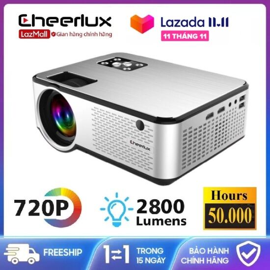 Máy chiếu mini cheerlux c9 hd, độ sáng 2800 lumens xem phim 100 inch cực - ảnh sản phẩm 1
