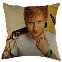 （ALL IN STOCK XZX）Custom Square Pillow Cover Edward Christopher Sheeran Linen Cotton Pillow Cover Single Side Zipper DIY Office Gift, Home, Outdoor   (Double sided printing with free customization of patterns)