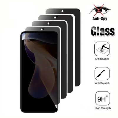 3D Privacy Screen Protectors For Xiaomi Redmi Note 11 9 10 Pro 4G 5G Anti-spy Protective For Redmi 9 8 7A 10C Note 10A 9C Glass