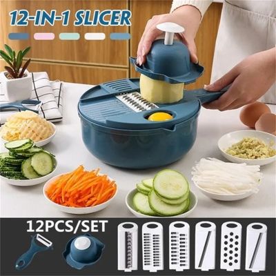 Multi-function Vegetable Cutter Slicer Manual Potato Peeler Dicing Blades Food Fruit Grater Shredder Kitchen Chopper Cutter