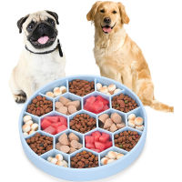 Dog Slow Feeder Bowl Slow Food Bowl Non Skid Silicone Fun Feeder Slow Eating Bowl with Suction Cup Anti-Gulping Dog Bowls