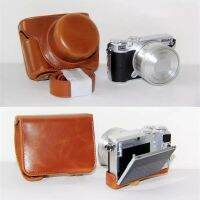 W8h6เคสหนัง PU กระเป๋ากล้องป้องกันเต็มรูปแบบสำหรับเลนส์ Nikon 1 J5 10-30มม. พร้อมเคสสายคล้องไหล่ฝาครอบและกระเป๋า