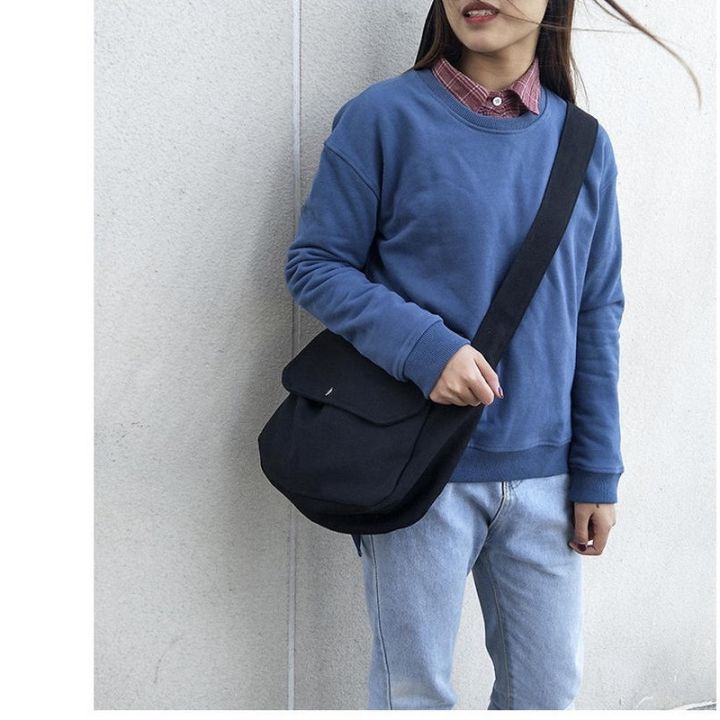 korean-version-casual-simple-literary-style-solid-color-side-canvas-bag-shoulder-fashionable-all-match-retro-time-shoulder