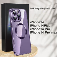 ?เป็นที่นิยมมากที่สุด?ใหม่ Magsafe ระดับไฮเอนด์หรูหราสำหรับ IPhone14 Pro Max เคสโทรศัพท์ Iphone 12 13 14plus ตัวดูดแม่เหล็กกระเป๋ามีที่ปิดป้องกันบางเฉียบ