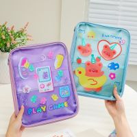 Bear Tablet Bags Cute Transparent Cartoon Bags Multifunctional Tablet Laptop Pouch for IPad Pro 10.2 10.5 11 Inch Storage Bags