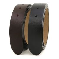 LannyQveen Cowhide Belt Strap 3.3CM No Buckle Genuine Leather Belts With Holes High Quality Belts