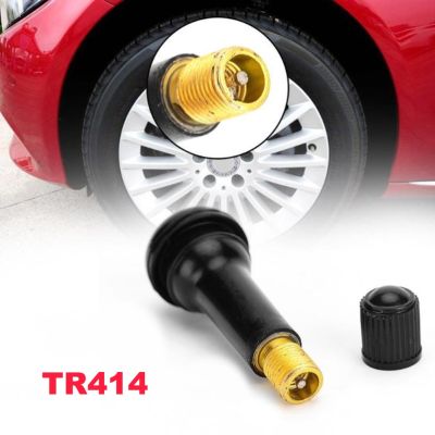 10PCS/25PCS/50PCS TR414 Black Rubber Tire For Car Wheels Tubeless Tire Valve Stem Dust Caps Wheels Tire Parts Auto Accessories