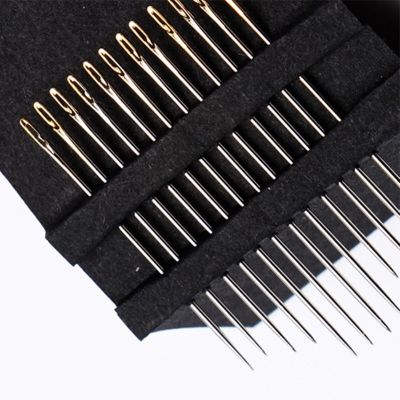 ‘；【-； 12/36PCS Sewing Needles Multi-Size Side Opening Stainless Steel Darning Sewing Household Hand Tools Sewing Tools And Accessoires