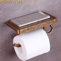 Antique Brass Toilet Paper Holder Bathroom Mobile Holder Toilet Tssue Paper Roll Holder Bathroom Storage Rack Accessory YT-1492 Toilet Roll Holders