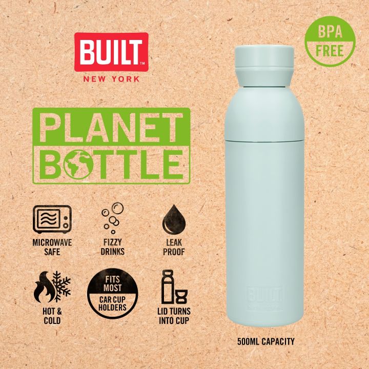 built-ny-planet-bottle-500ml-17oz-recycled-reusable-water-bottle-with-leakproof-lid-กระบอกน้ำรีไซเคิลพร้อมฝาปิดป้องกันการรั่ว