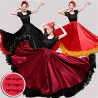 Gypsy Spain Flamengo Gril Dance Dress Flamencodance Costume Women Vestidos Performance 360/540/720 Degree Chorus Belly Dance