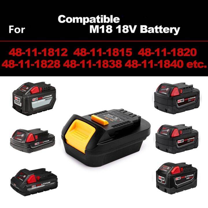 mil18dl-battery-converter-adapter-for-m18-series-convert-to-20v-battery-use-for-dewalt-18-20-volt-power-tool