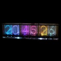 ﹍❈ RGB Pseudo glow Tube Clock DIY Kit LED Desktop for Creative Decoration for TIME