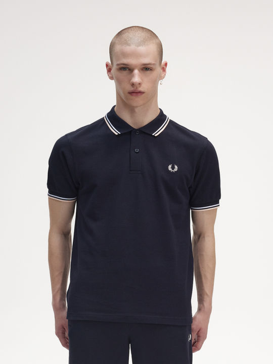 Fred Perry M3600 Twin Tipped Fred Perry Shirt (Navy / White