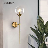 Modern Golden Glass Wall Light Nordic Wall Lamp For Living Room Bedroom Bedside Sconce Hallway Aisle Home Decor Lighting Fixture