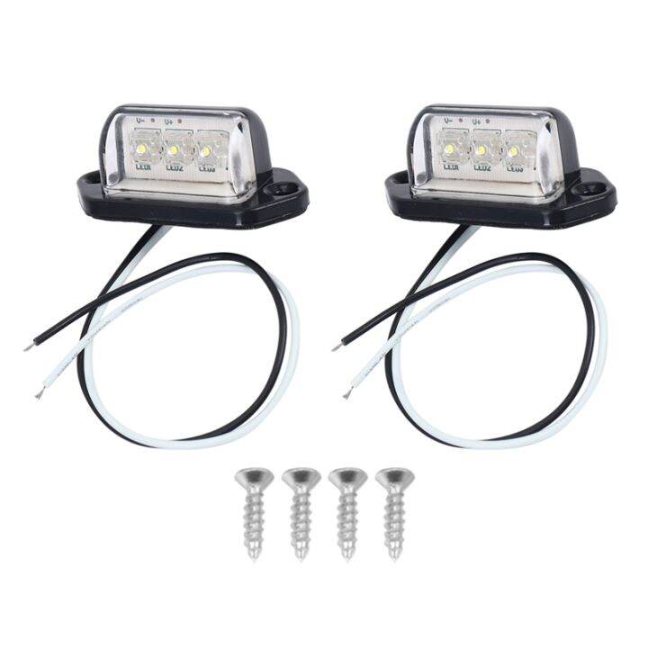 Number Plate Lights Led License Plate Light Rear Lamps Universal 12v ...