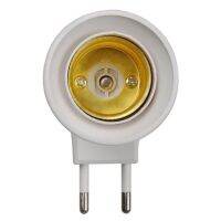 【CW】 1PC Hot Sell Practical White E27 LED Light Socket To EU Plug Holder Adapter Converter ON/OFF For Bulb Lamp Holder