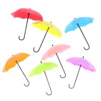 3Pcs Umbrella Wall Hook Colorful Key Hair Pin Holder Storage Tray Rack Decorative Hanger Kitchen Organizer Bathroom Accessories Picture Hangers Hooks