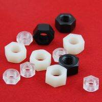 100pcs DIN934 M2 M2.5 M3 M4 M5 M6 M8 M10 M12 White black Nylon Hex Nut Hexagon Plastic Nuts Metric Thread Suit For Screws Bolts