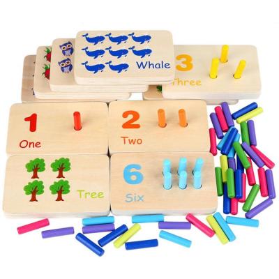Montessori Peg Board Toys Mathematics Cognition Stick Game Addition Games with Addition Flash Cards Educational Learning Toys for Boys Girls accepted