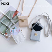 HOCE ZFlip5 Clemence เคสโทรศัพท์หนัง PU สำหรับ Samsung Galaxy Z พลิก4 Flip5 ZFlip3 5G สายกระเป๋า Crossbody ถุงคลุมกระเป๋ามินิการ์ด