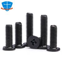 M2 M2.5 M3 M4 Black Carbon Steel CM Cross Recesse Phillips Ultra Thin Flat Wafer Head Electronic Small Machine Screw Laptop Bolt Screw Nut Drivers