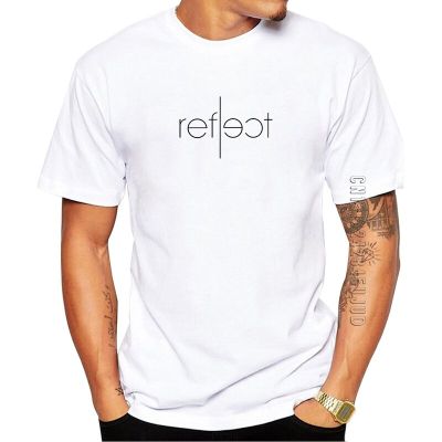 Cotton Newest Hipster Reflect Men Tshirt Letter Perspective Printed T Shirts Graphic Tshirt Funny