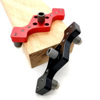 Vertical Pocket Hole Jig Woodworking Dowel Drill Guide Self Centering 3 Hole Drill Bit Guide Jig Locator 6/8/10mm Pin Fixture