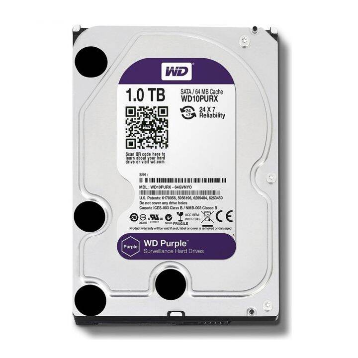 hdd-1-tb-purple-สีม่วง-for-cctv-เหมาะกับ-กล้องวงจรปิด-hdd1-2tb-รับประกันศูนย์-wd-3-ปี