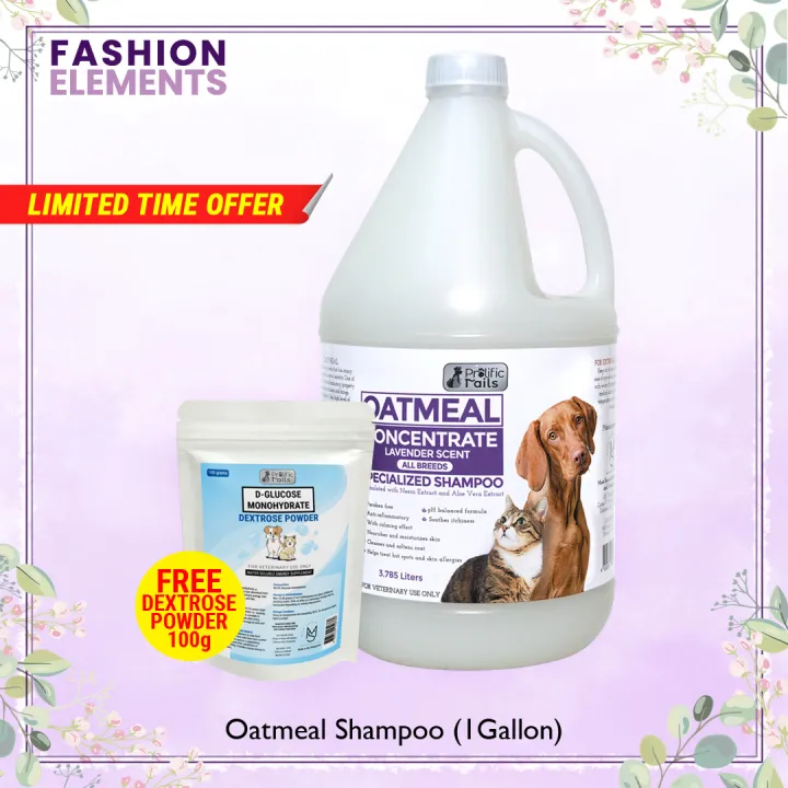 1 Gallon Prolific Tails Oatmeal Concentrate Specialized Shampoo with Neem Extract and Aloe Vera